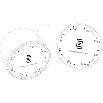 CLICK+HEAT, crystal clear, pocket warmer round, 2 pieces, Ø 10 cm, reusable