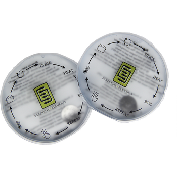 CLICK+HEAT, crystal clear, Taschenwärmer rund, 2 Stück, Ø 10 cm, wiederverwendbar 