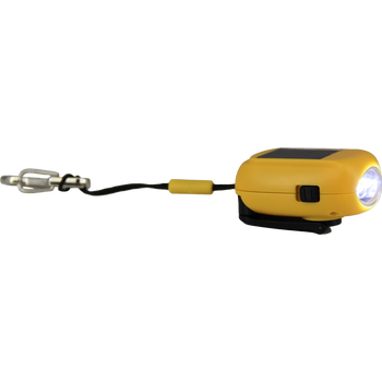 SUN+SHINE, colour: solar power, recycled Mini Flashlight with clip