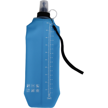 DRINK+FOLD1/2, 500 ml, ice blue, Faltbare Trinkflasche TPU, Nylonkordel 