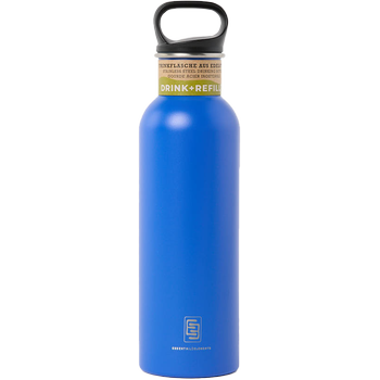 DRINK+REFILL, 750 ml, sky blue, einwandige Edelstahltrinkflasche, 18/10 Inox, Standard Verschluss