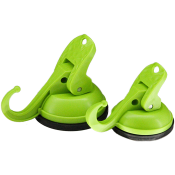 HANG+GO8, grass green, Saughaken mit Ø58 mm Gummi, bis zu 8 KG Tragkraft, aus recyceltem ABS