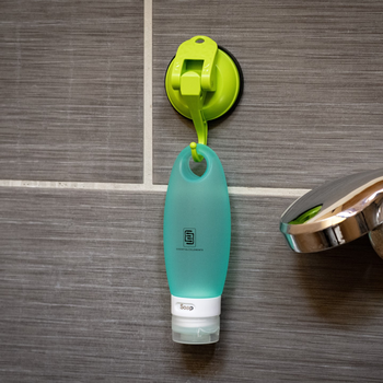 HANG+GO8, grass green, Saughaken mit Ø58 mm Gummi, bis zu 8 KG Tragkraft, aus recyceltem ABS