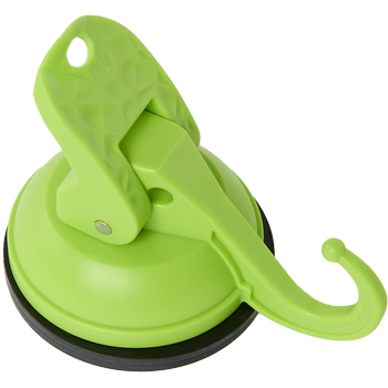 HANG+GO8, grass green, Saughaken mit Ø58 mm Gummi, bis zu 8 KG Tragkraft, aus recyceltem ABS 