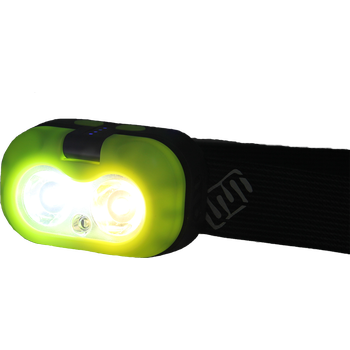 HEAD+BEAM450, grass green, 450 Lumen, Stirnlampe / Leselicht mit Box und Ladekabel USB-C