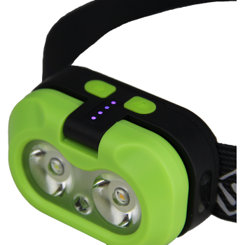 EE HEAD+BEAM450, grass green, 450 Lumen, Stirnlampe / Leselicht mit Box und Ladekabel USB-C 