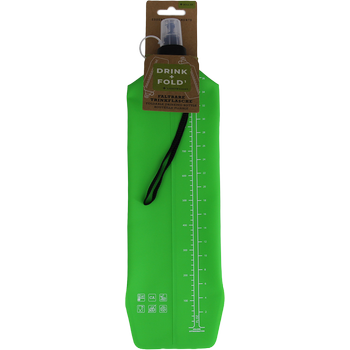 DRINK+FOLD, 1000 ml, grass green, bouteille pliable TPU, cordon de nylon