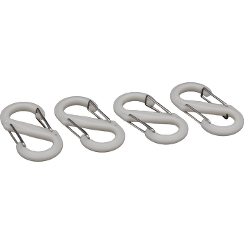 CLIP+GLOW, glowy, Karabiner 5 cm leuchtend, 4-er Set 