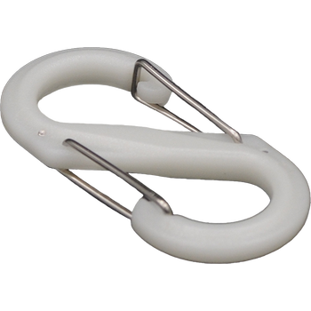 CLIP+GLOW, glowy, carabiner 5 cm, set of 4 pieces