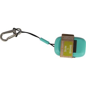 SUN+SHINE, caribbean green, Mini lampe de poche recyclée avec clip