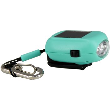 EE SUN+SHINE, caribbean green, Mini Taschenlampe Recycelt inkl. Karabiner 