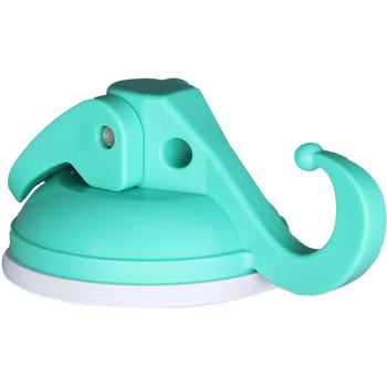 HANG+GO6, caribbean green, Saughaken Ø48 mm Gummi weiss, bis zu 6 KG Tragkraft, aus 100 % recyceltem ABS