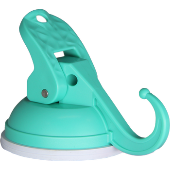 HANG+GO8, caribbean green, Saughaken Ø58 mm Gummi weiss, bis zu 8 KG Tragkraft, aus 100 % recyceltem ABS