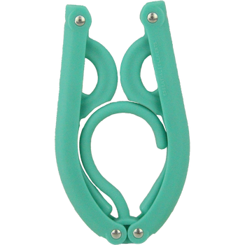 FOLD+DRY, caribbean green, 100 % Recycled PP Clothing hanger foldable (set of 4)