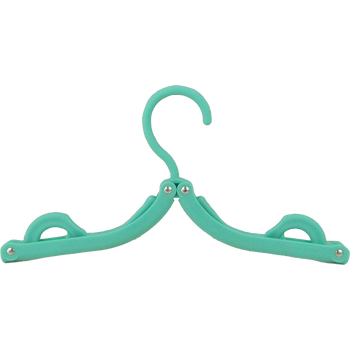 FOLD+DRY, caribbean green, 100 % Recycled PP Clothing hanger foldable (set of 4)