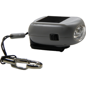 SUN+SHINE, stone grey, Mini Taschenlampe Recycelt inkl. Karabiner 