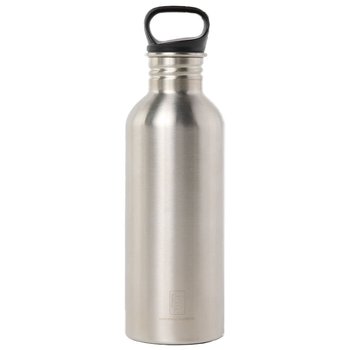 EE DRINK+REFILL, 1000 ml, naked steel, einwandige Edelstahltrinkflasche, 18/10 Inox, Standard Verschluss