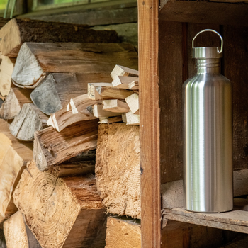 DRINK+REFILL, 1500 ml, naked steel, einwandige Edelstahltrinkflasche, 18/8 Inox, Stahlverschluss