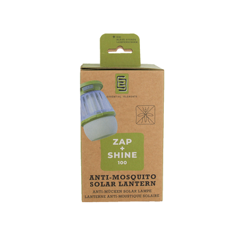 ZAP+SHINE100, essential green, Anti-Mücken Solarlampe, inkl. USB-A/C zu USB-C Ladekabel, 2 Lampenschirme
