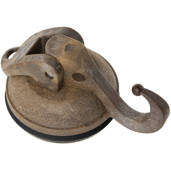 HANG+GO6, chestnut brown, crochet à ventouse recyclé Ø48 mm caoutchouc à 2 composants, supporte jusquʼà 6 kg, 30% fibres de canne à sucre, 70% ABS recyclé