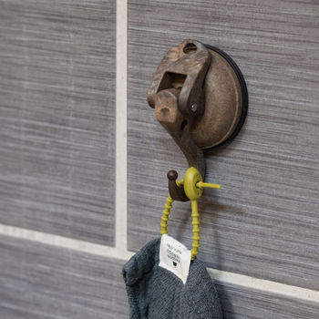 HANG+GO8, chestnut brown, crochet à ventouse recyclé Ø58 mm caoutchouc à 2 composants, supporte jusquʼà 8 kg, 30% fibres de canne à sucre, 70% ABS recyclé