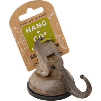 HANG+GO8, chestnut brown, crochet à ventouse recyclé Ø58 mm caoutchouc à 2 composants, supporte jusquʼà 8 kg, 30% fibres de canne à sucre, 70% ABS recyclé