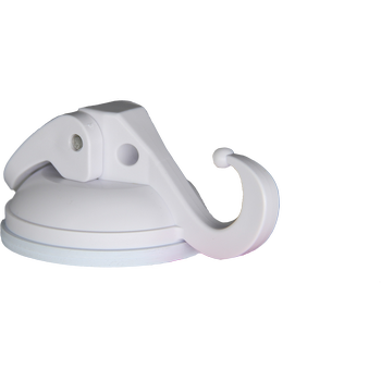 HANG+GO6, edelweiss, Saughaken Ø48 mm Gummi weiss, bis zu 6 KG Tragkraft, aus 50% recyceltem ABS, 50% ABS