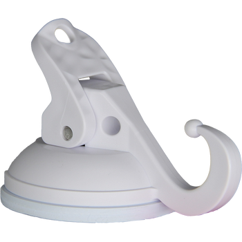 HANG+GO6, edelweiss, Saughaken Ø48 mm Gummi weiss, bis zu 6 KG Tragkraft, aus 50% recyceltem ABS, 50% ABS