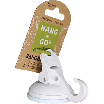 HANG+GO6, edelweiss, Saughaken Ø48 mm Gummi weiss, bis zu 6 KG Tragkraft, aus 50% recyceltem ABS, 50% ABS