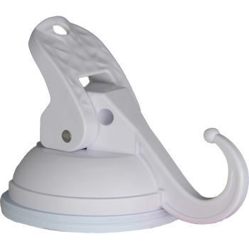 HANG+GO8, edelweiss, crochet à ventouse recyclé Ø58 mm caoutchouc blanc à 2 composants, supporte jusquʼà 8 kg, 50% ABS, 50% ABS recyclé