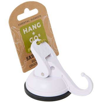 HANG+GO8, edelweiss, Saughaken Ø58 mm Gummi, bis zu 8 KG Tragkraft, aus 50% recyceltem ABS, 50% ABS 