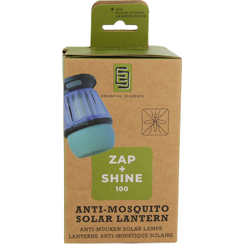 ZAP+SHINE100, night shadow, Anti-Mücken Solarlampe, inkl. USB-A/C zu USB-C Ladekabel, 2 Lampenschirme