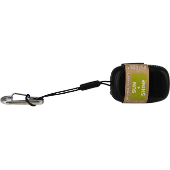 SUN+SHINE, black as night, Mini Taschenlampe Recycelt inkl. Karabiner