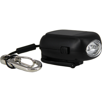 SUN+SHINE, black as night, Mini Taschenlampe Recycelt inkl. Karabiner 