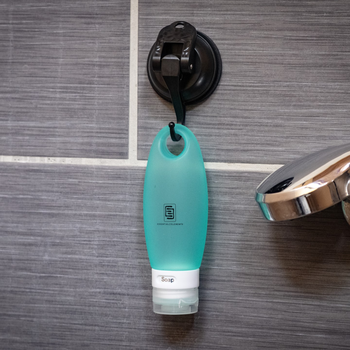 HANG+GO8, black as night, Saughaken mit Ø58 mm Gummi, bis zu 8 KG Tragkraft, aus recyceltem ABS