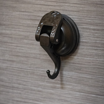 HANG+GO8, black as night, Saughaken mit Ø58 mm Gummi, bis zu 8 KG Tragkraft, aus recyceltem ABS