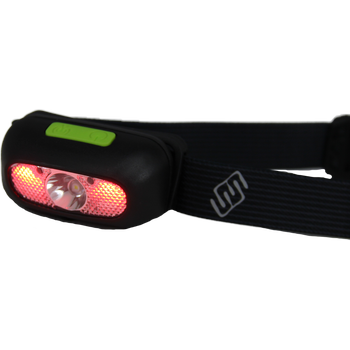 HEAD+BEAM100, black as night, Stirnlampe 100 Lumen, mit Box und USB-C Ladekabel