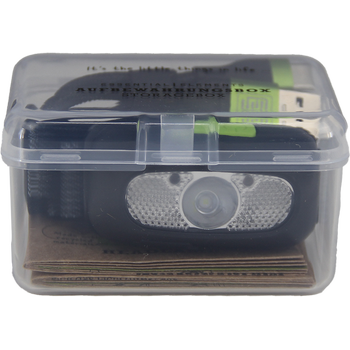 HEAD+BEAM100, black as night, Stirnlampe 100 Lumen, mit Box und USB-C Ladekabel