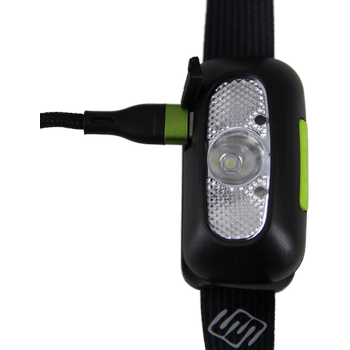 HEAD+BEAM100, black as night, Stirnlampe 100 Lumen, mit Box und USB-C Ladekabel