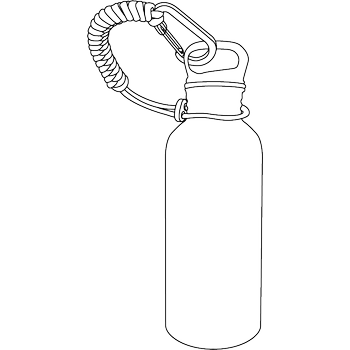 LEASH+LOCK, black as night, Paracord Schlaufe mit Karabiner