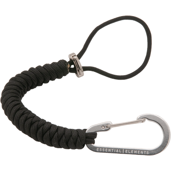 LEASH+LOCK, black as night, Paracord Schlaufe mit Karabiner
