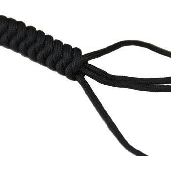 LEASH+LOCK, black as night, Paracord Schlaufe mit Karabiner