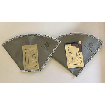 BREW+FILTERduo, DUO SET 1 x basket & 1 x cone, naked steel, 20 µm, 18/8 INOX