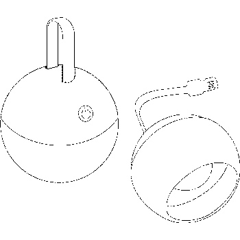 MOON+LIGHT, stone grey, recycelte USB-Laterne, Gloweffekt