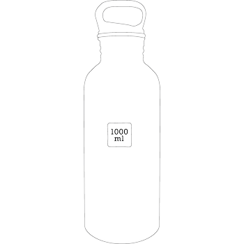DRINK+REFILL, 1000 ml, solar power, einwandige Edelstahltrinkflasche, 18/10 Inox, Standard Verschluss