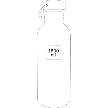 DRINK+REFILL, 1500 ml, naked steel, einwandige Edelstahltrinkflasche, 18/8 Inox, Stahlverschluss