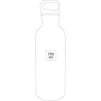 DRINK+REFILL, 750 ml, solar power, gourde simple paroi en acier inoxydable 18/10, bouchon standard
