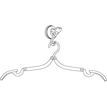 FOLD+DRY, night shadow, 100 % Recycled PP Clothing hanger foldable (set of 4)