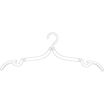 FOLD+DRY, night shadow, 100 % Recycled PP Clothing hanger foldable (set of 4)