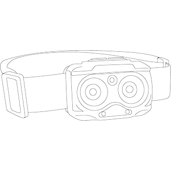 HEAD+BEAM400, black as night, 400 Lumen, Hybridstirnlampe mit Box und Ladekabel USB-C